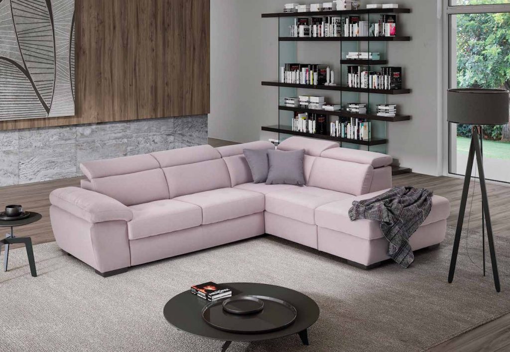 divano estraibile reclinabile moderno tessuto denisio