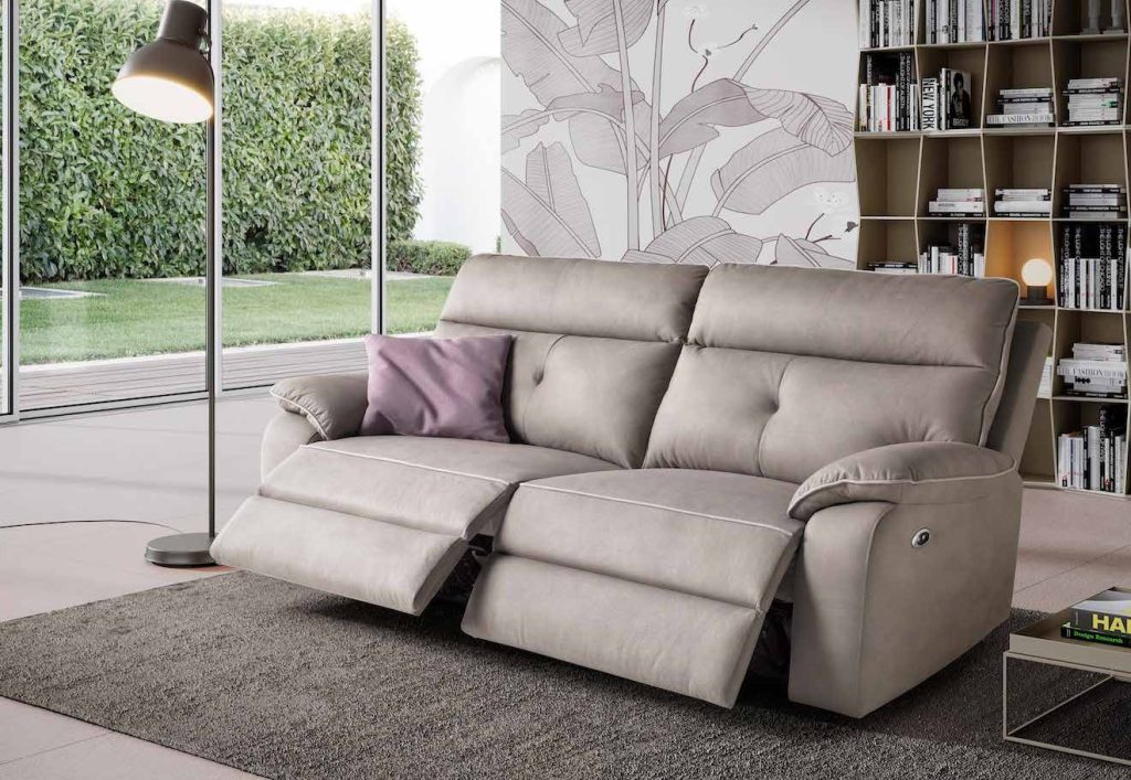 divano reclinabile moderno tessuto lugano