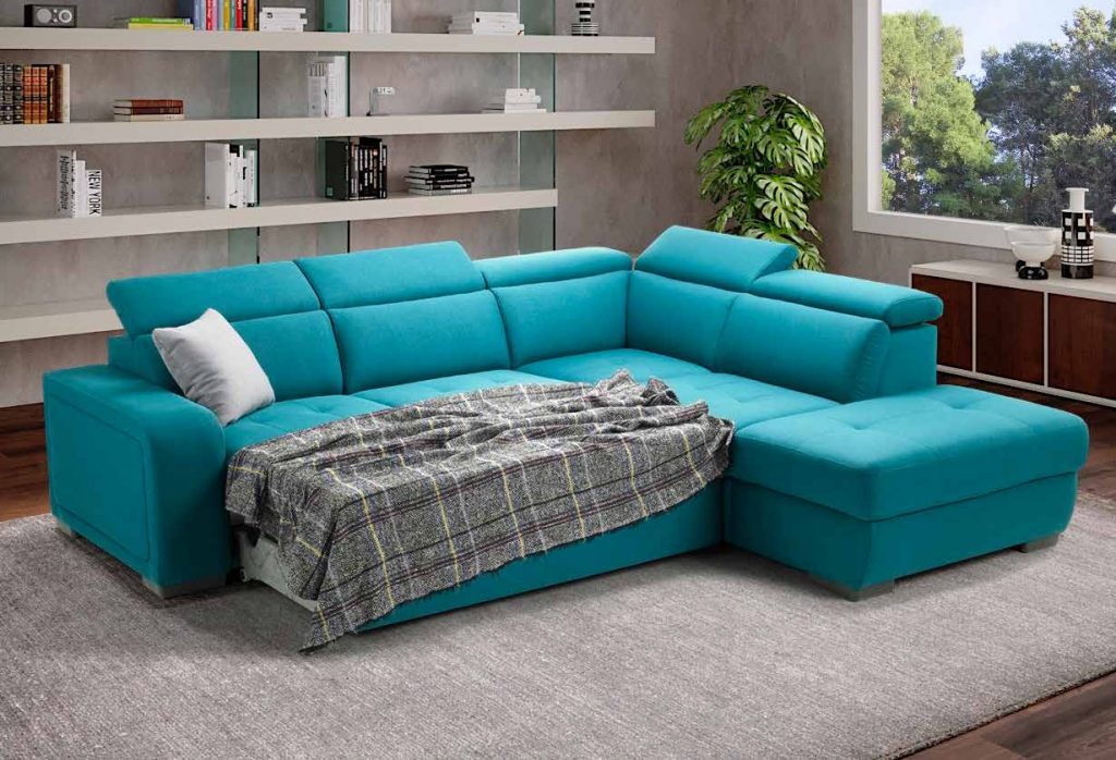 divano reclinabile estraibile moderno tessuto todis
